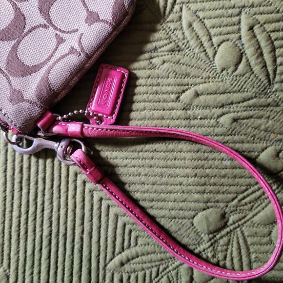 Coach Handbags - Coach Signature Mini Bag in Pink and Brown